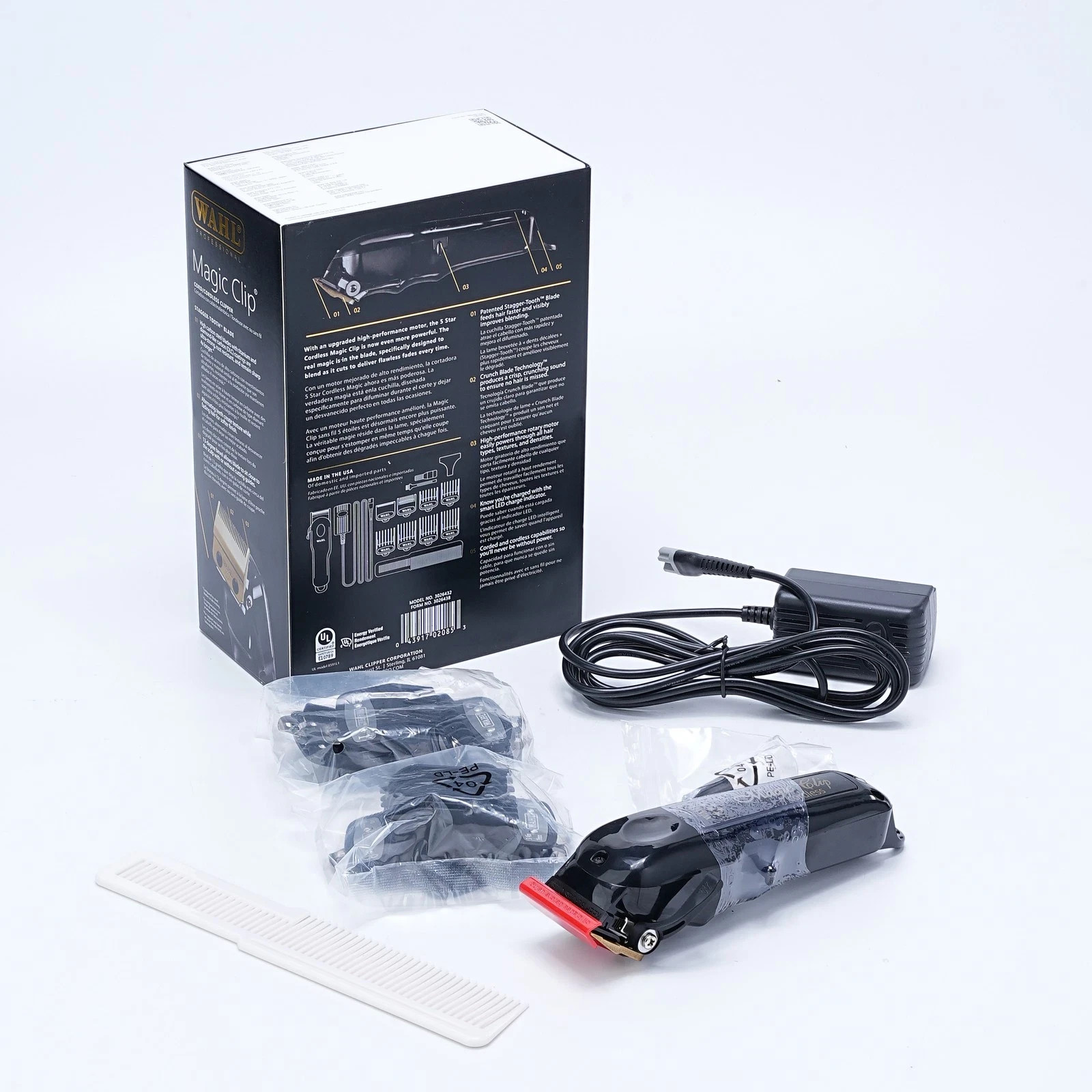 New Wahl 8148 Professional 5-Star Cordless Magic Clip BLACK!!