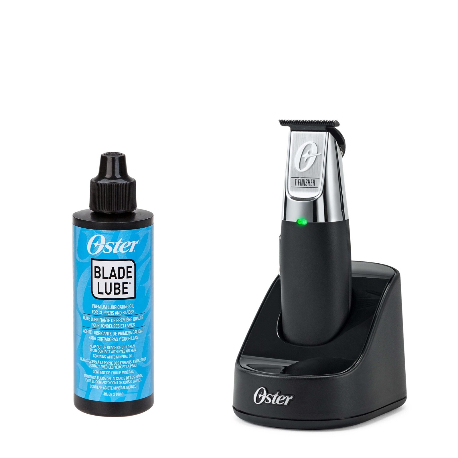 Oster Cordless T Finisher 76059-810 Trimmer – Black with Blade Oil 4 oz