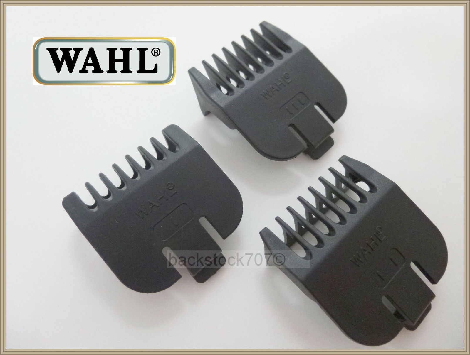 Wahl Trimmer Replacement Blade Guard Beard Stubble Comb Set and 6 Position Guide