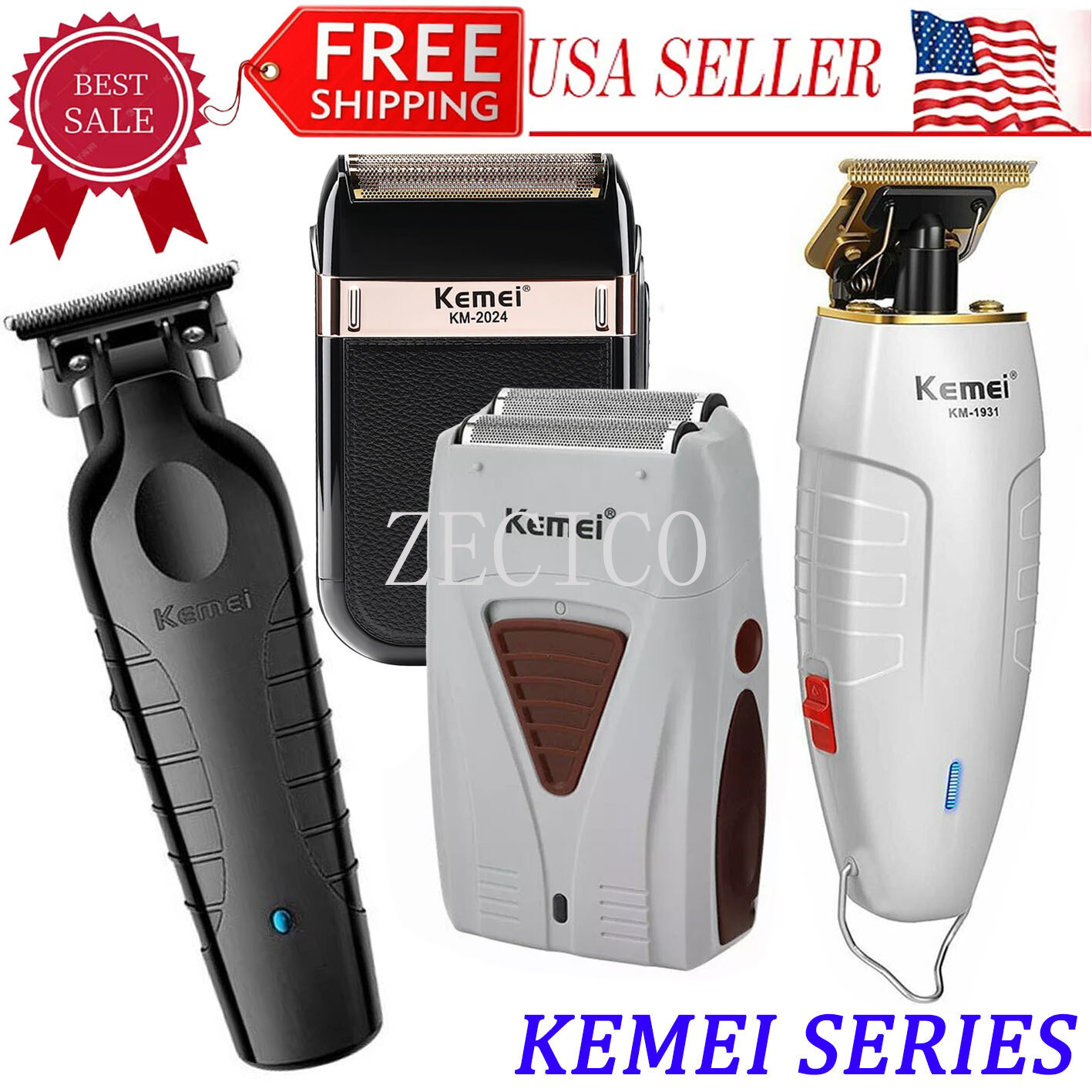 Men’s Professional Hair Clippers Cordless Trimmer Beard Cutting Machine Barber