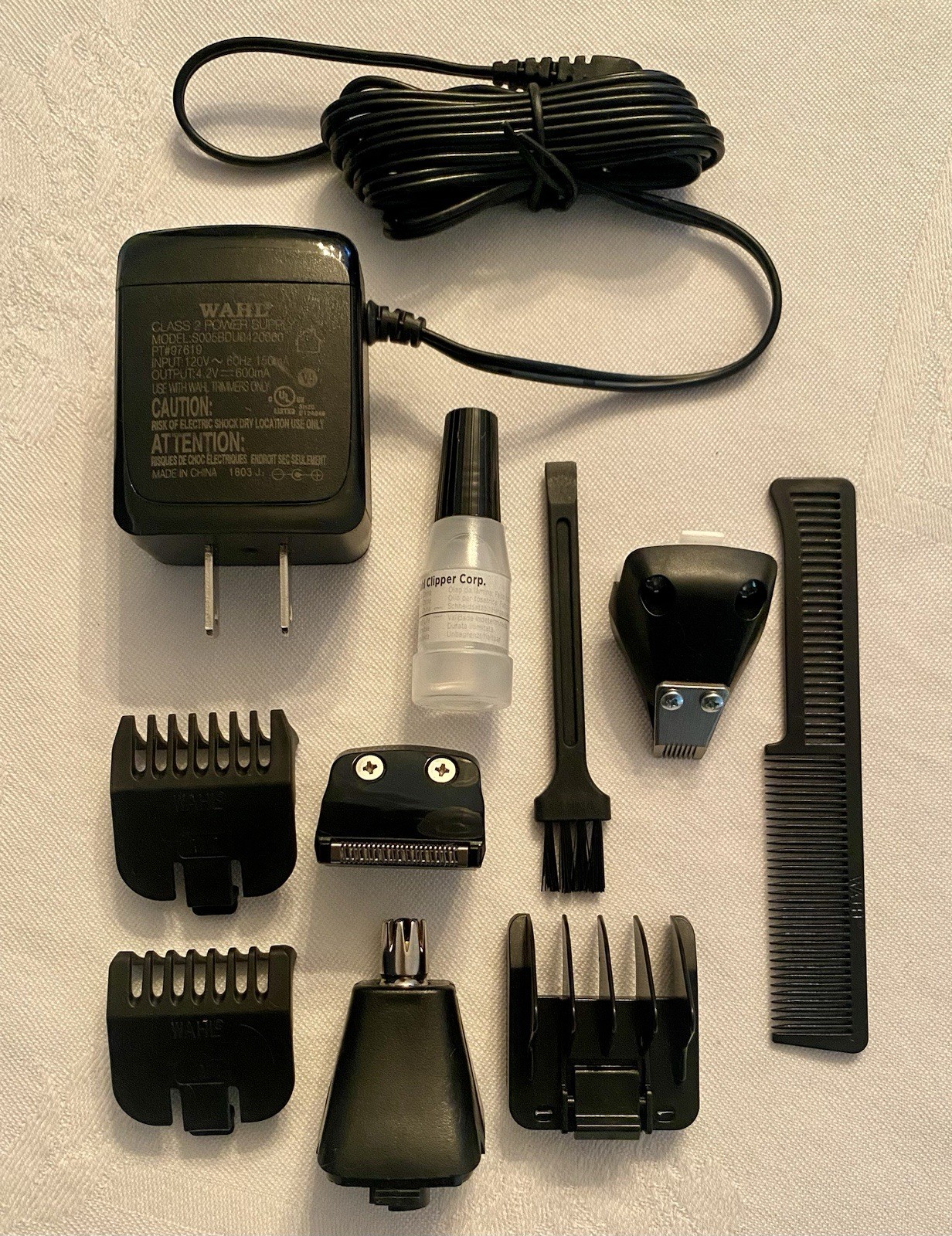 Wahl Lithium Ion Detachable Blade Beard Trimmer Shaver 11pc Grooming Kit 9888