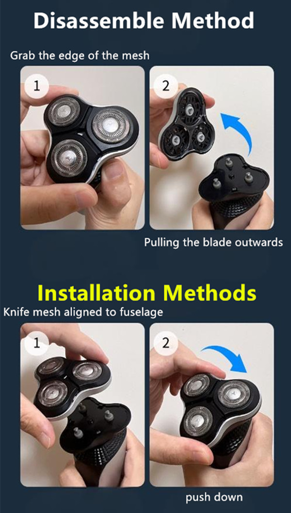 Electric Shaver Rechargeable Razor Wet Dry Nose Beard Trimmer For Men Waterproof