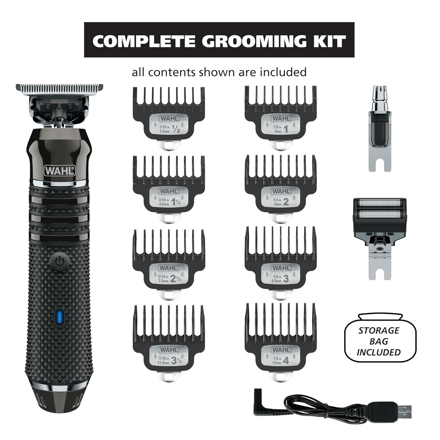Wahl Pro Series Skeleton Lithium-Ion Trimmer 3026018 Cordless Beard Hair Trimmer