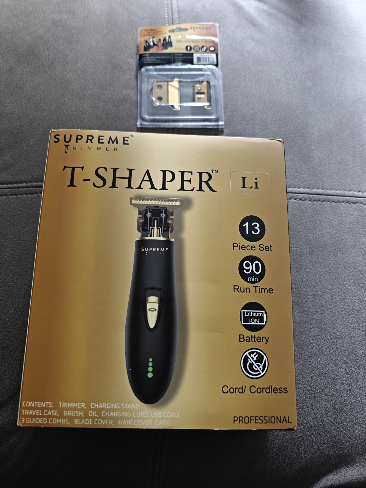 Supreme Trimmer T-Shaper Li Cordless Trimmer ST5220 Black/ Gold with extra blade