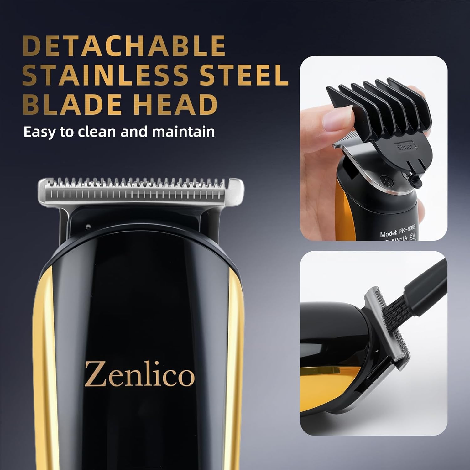 Beard Trimmer for Men, Rechargeable Men’s Hair Trimmer for Mustache, Electric Ra