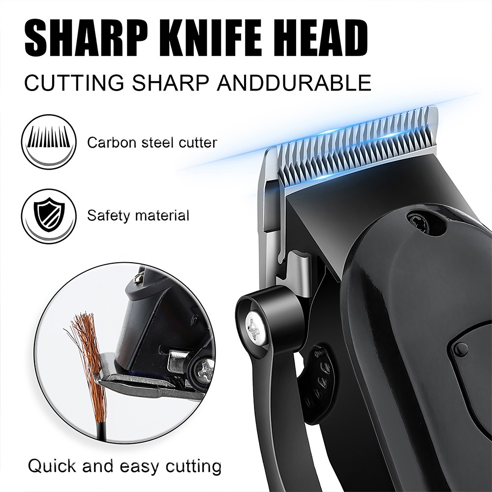 WEEME Professional Cordless Hair Clipper Trimmer Set Men Electric Shaver Razor