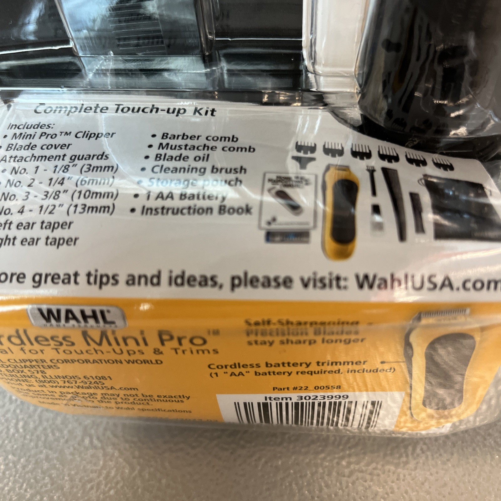 WAHL Mini Pro CORDLESS Compact TOUCH-UP Hair Beard BATTERY Precision Trimmer
