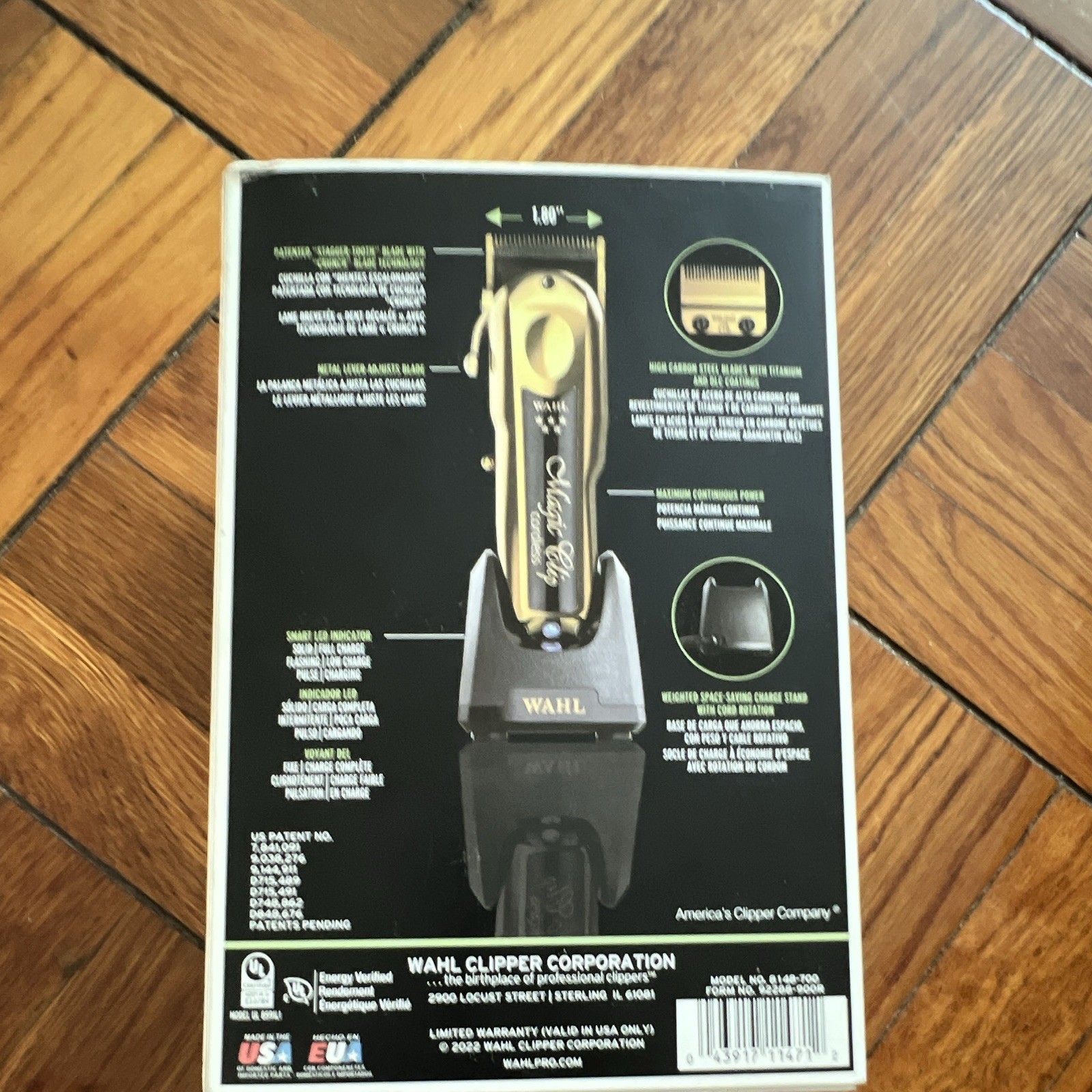 Wahl Cordless Magic Clip Hair Clipper, Gold/Black, Hair Guards #1006