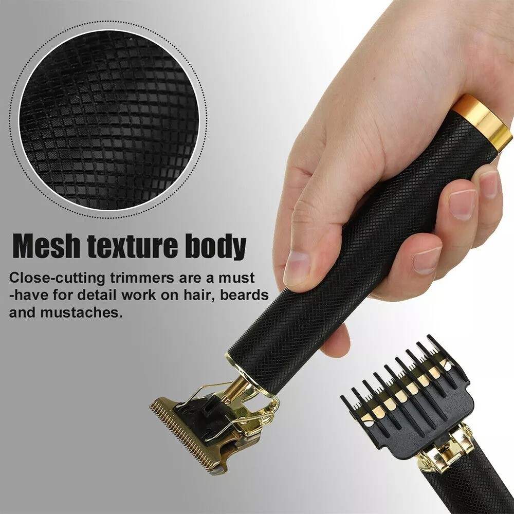 Men Portable Electric Hair Trimmer Cordless Clippers Beard Shaver Cutting LED