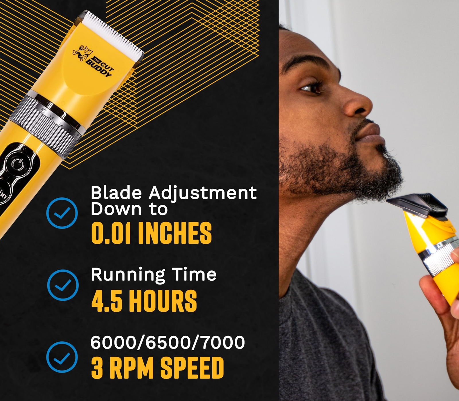 The Cut Buddy Clipper & Grooming Set Cordless Hair & Beard Clipper Distressed