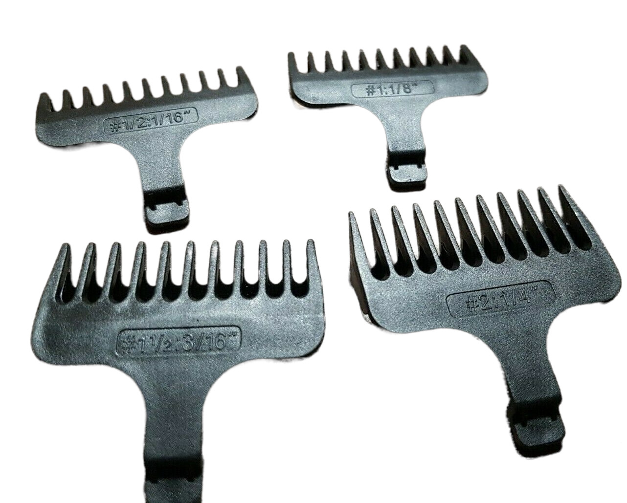 Wahl Trimmer Lithium Ion Beard Stubble Guide Comb Set 1/16-1/4 T Blade #1/2-#2