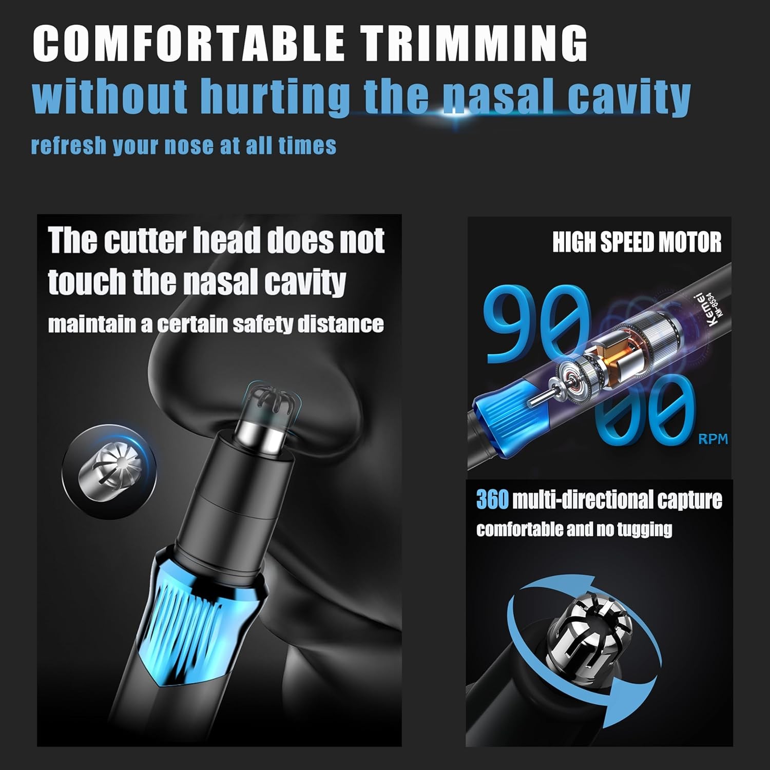Kemei Clippers and Trimmers Set,Professional Hair Clippers for Men,Mens Cordless