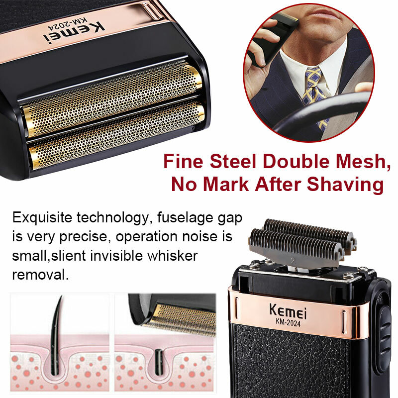 USB Electric Mini Shaver Razor Beard Barber Hair Clipper Trimmer Machine kemei