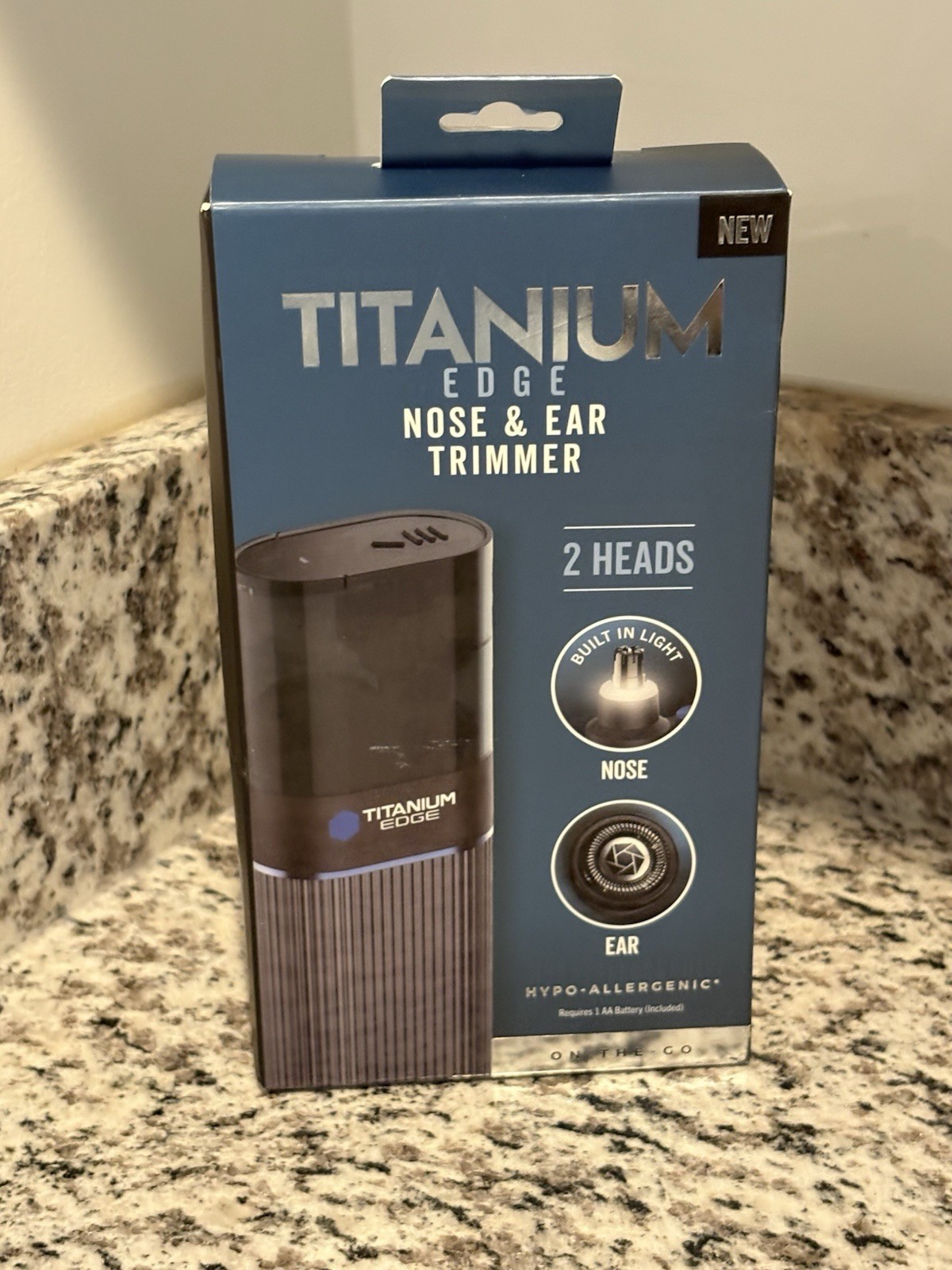 Microtouch Titanium Edge Ear & Nose Trimmer – Dual Rotary Blade Heads Black