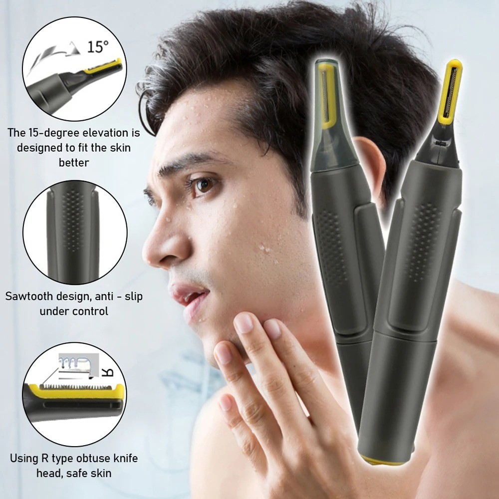 Rechargeable Nose Face Neck Eyebrow Hair Mustache Beard Trimmer Shaver Clippers