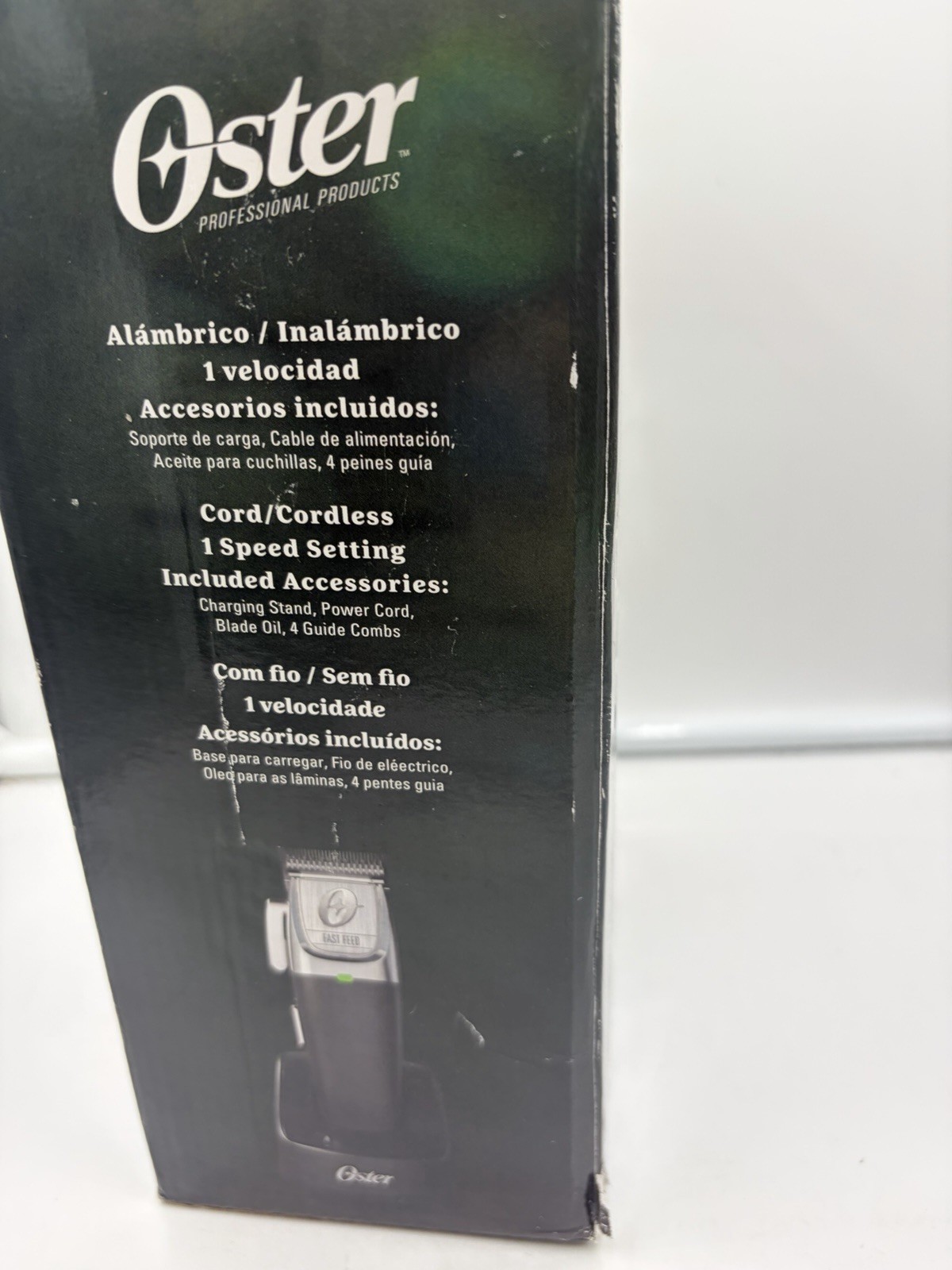 Oster Professional Fast Feed Cordless Clipper and trimmer Black/ silver set