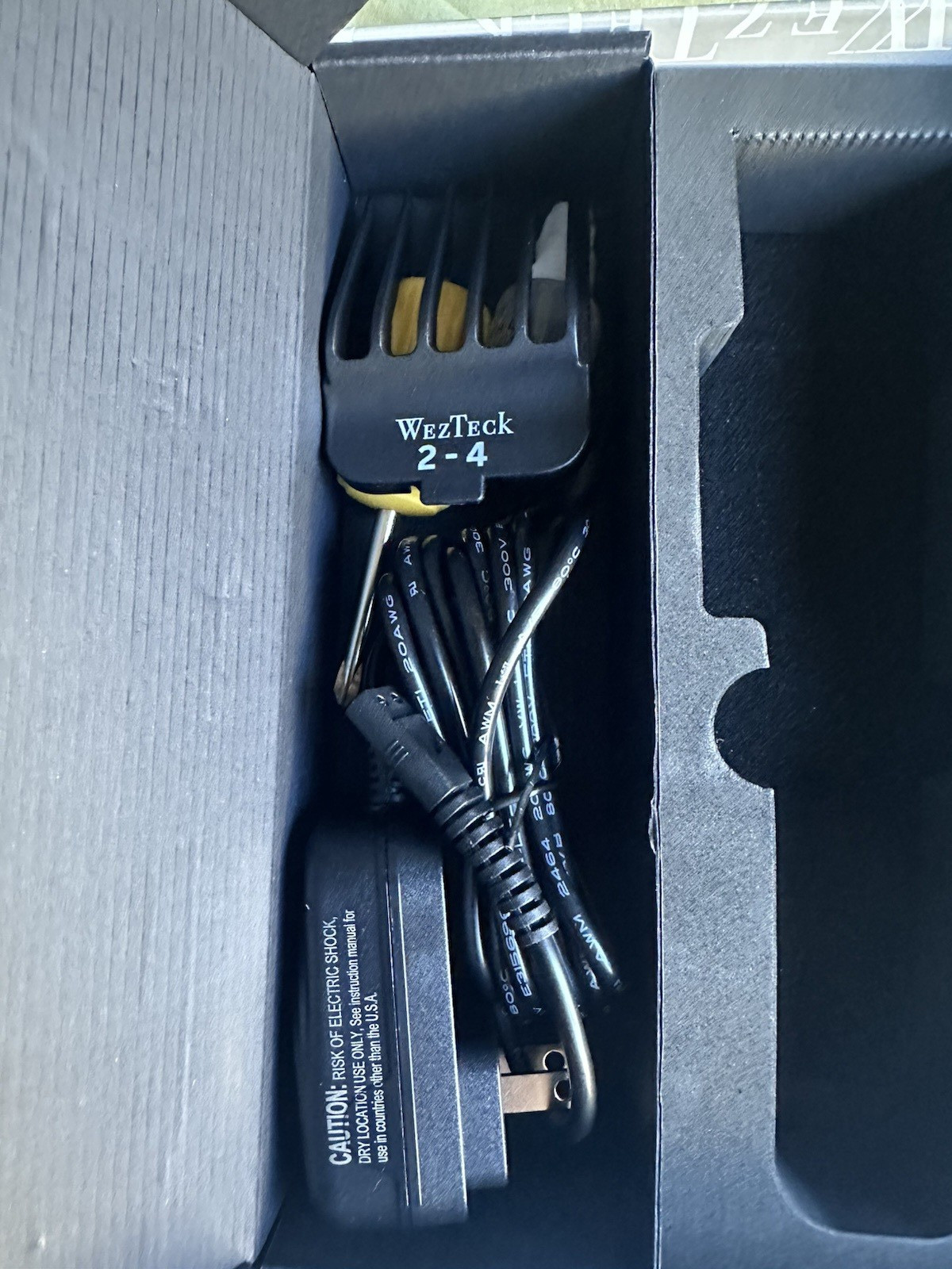 WezTecK Hair Clipper Opens from a 0-2 White
