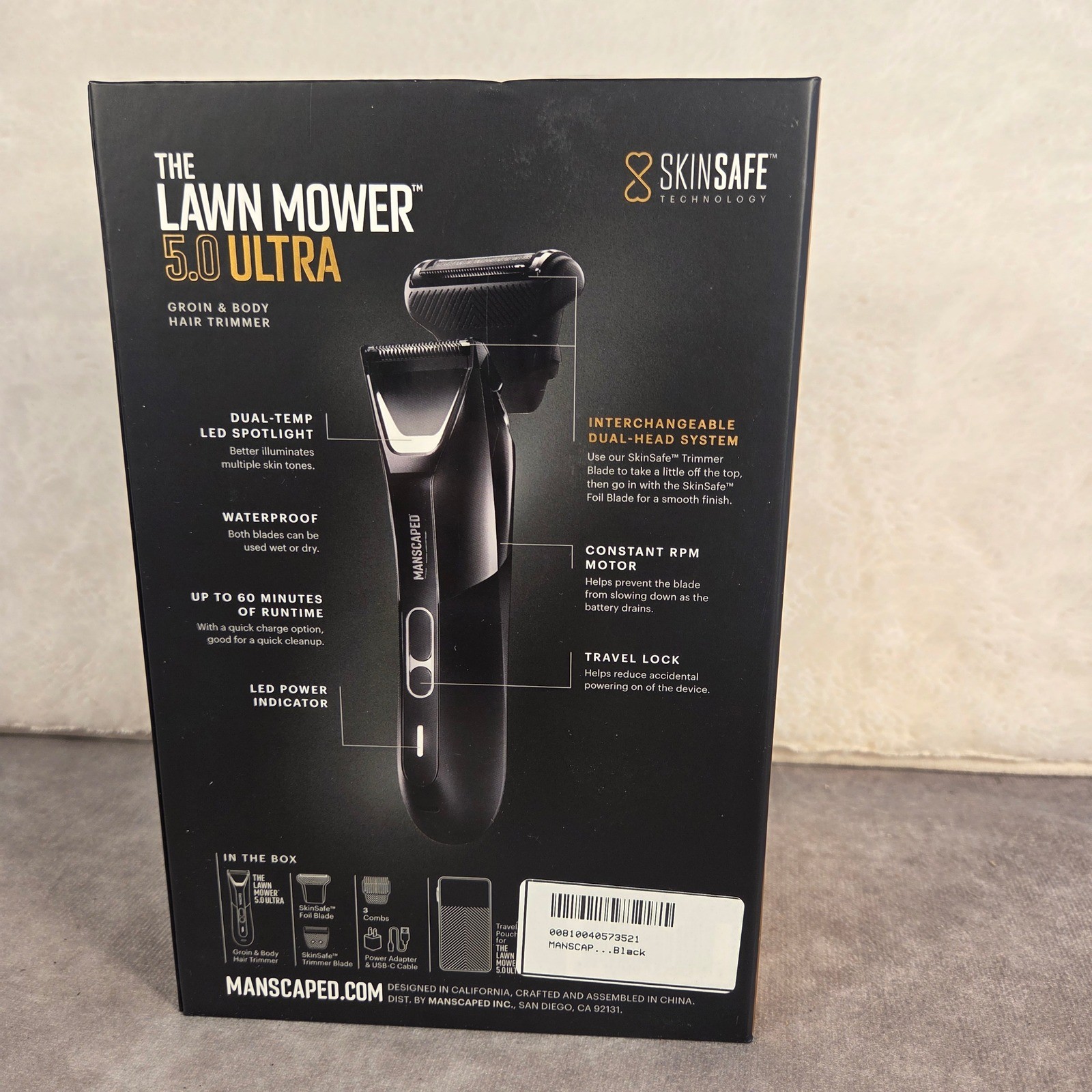 MANSCAPED The Lawn Mower 5.0 Ultra Groin Body Hair Trimmer Waterproof Dual LED