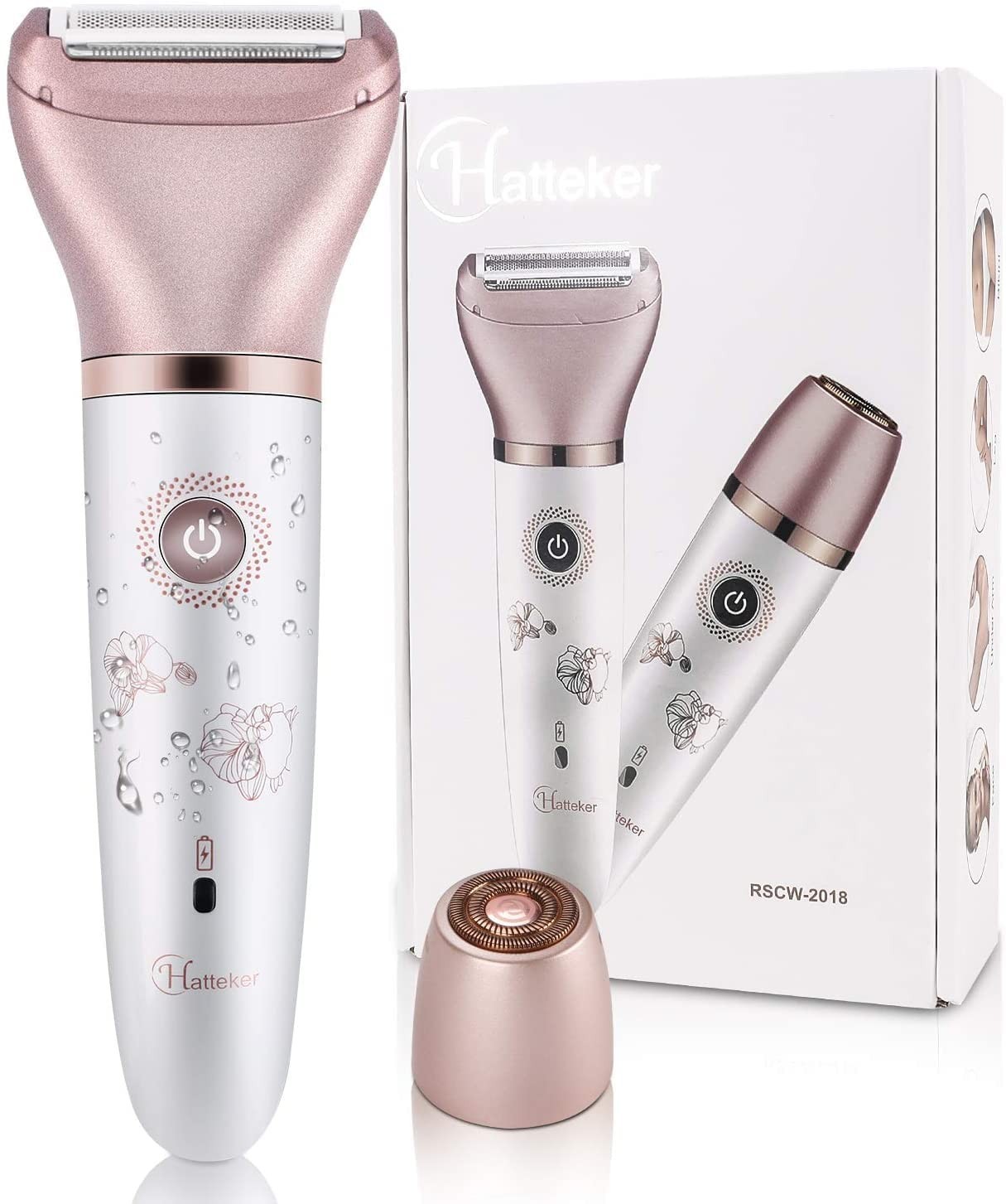 Hatteker Electric Razor For Women,RSCW-2018,Rose Gold,