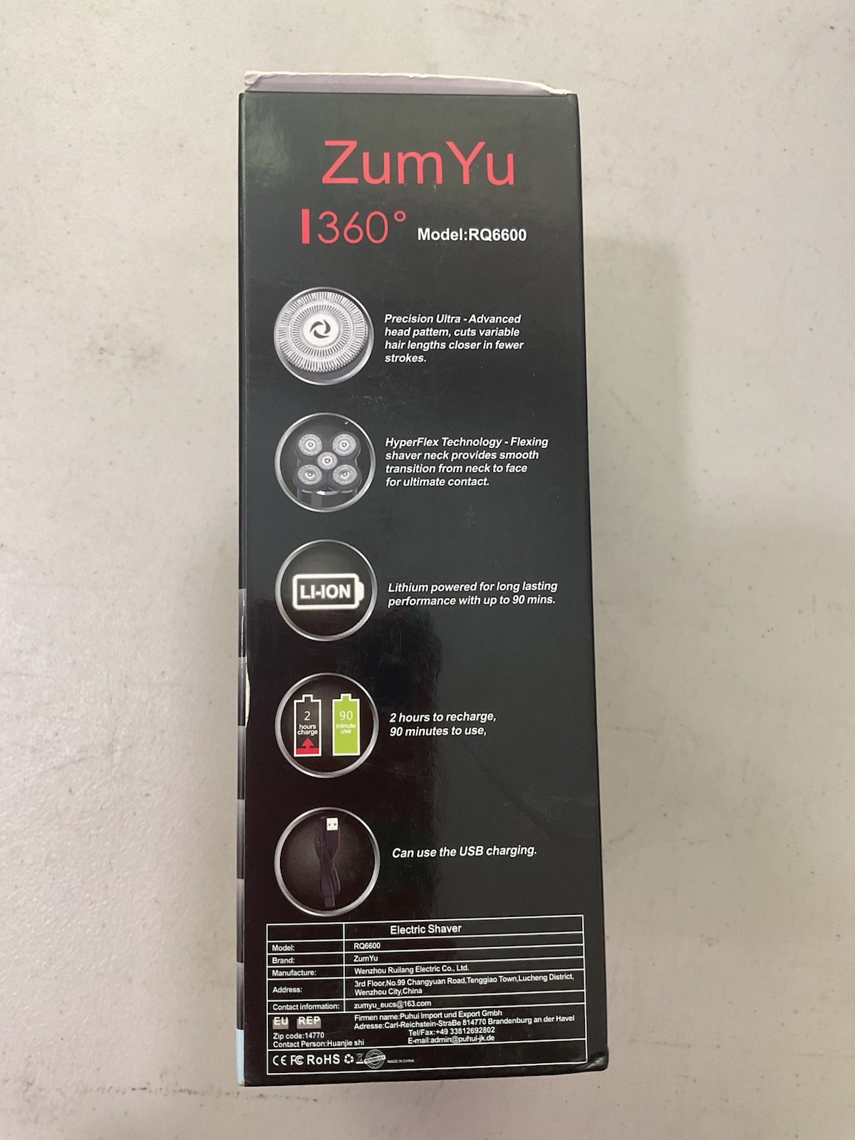 ZumYu I360 6-in-1 Grooming Kit Cordless USB Rechargeable 6 Heads RQ6600