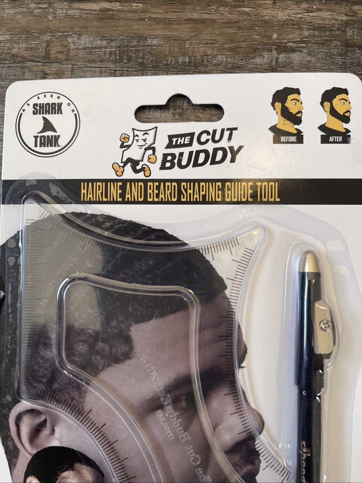 The Cut Buddy HAIRLINE & BEARD SHAPING GUIDE TOOL Tracer Pencil Haircut Template