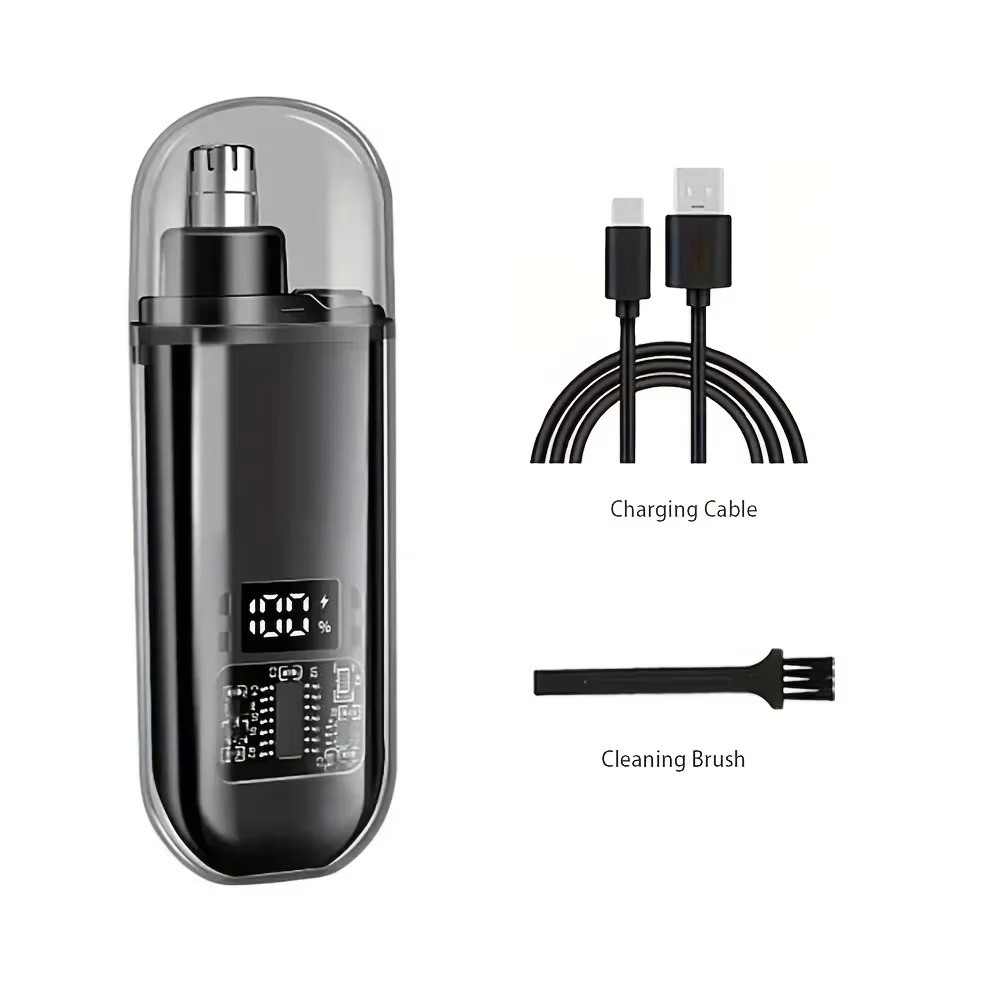 USB-C Rechargeable Nose Ear Hair Trimmer for Men Portable Grooming