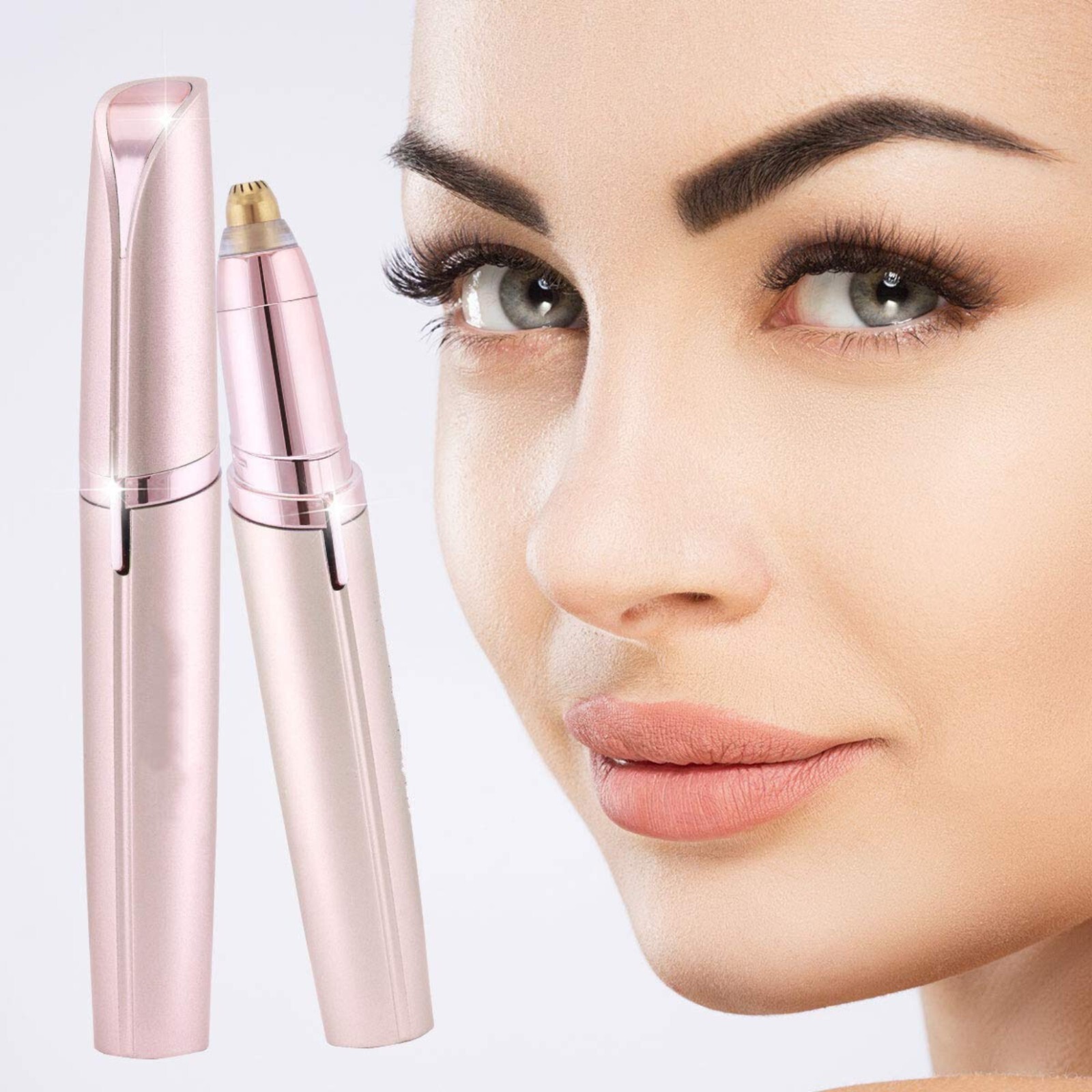 Womens Electric Face Eyebrow Trimmer Brows Razor Facial Epilator Hair Remover