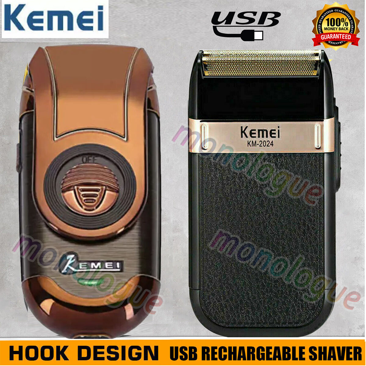 Mens Professional Rechargeable Electric Shaver Trimmer Razor For Hair Beard Gift