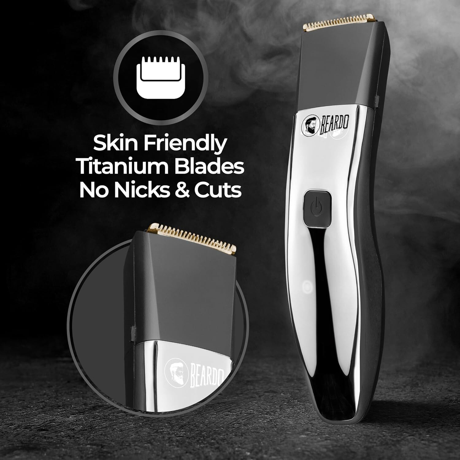 Beardo Trimmer for Mens, Hair Trimmer, Stainless Steel,‎ Waterproof,‎‎Chrome,