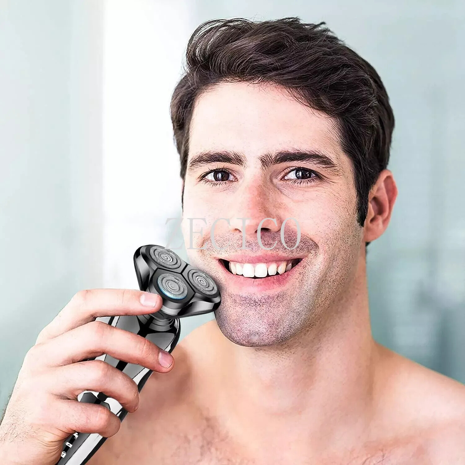 Men’s Electric Shaver 3D Electric Shavers for Male IPX7 Rotary Cordless Wet/Dry