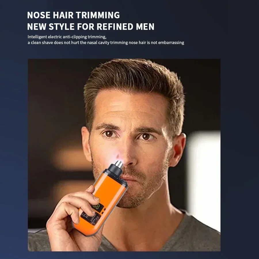 Ear and Nose Hair Trimmer USB Rechargeable Water Resistant Painless Hair Cutter