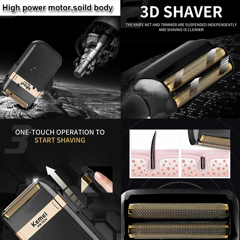 Professional Trimmer Barber, Salon, Hair Cut, Clippers,3D Electric Shaver NEW
