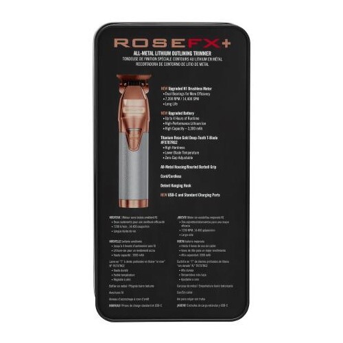 BaBylissPRO ROSEFX+ All-Metal Lithium Outlining Trimmer | FX787NRG