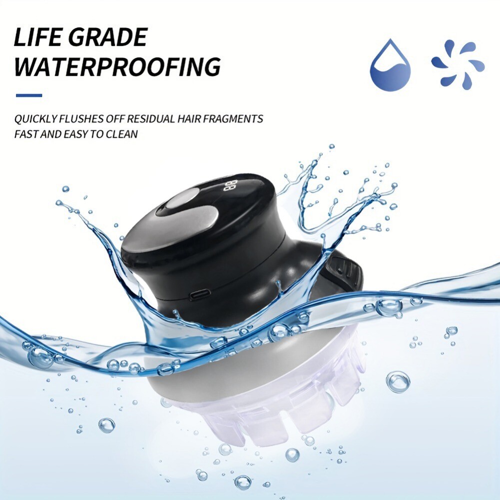 Cordless Circular Hair Clipper with LED Display Automatic Circular Hair Trimmer