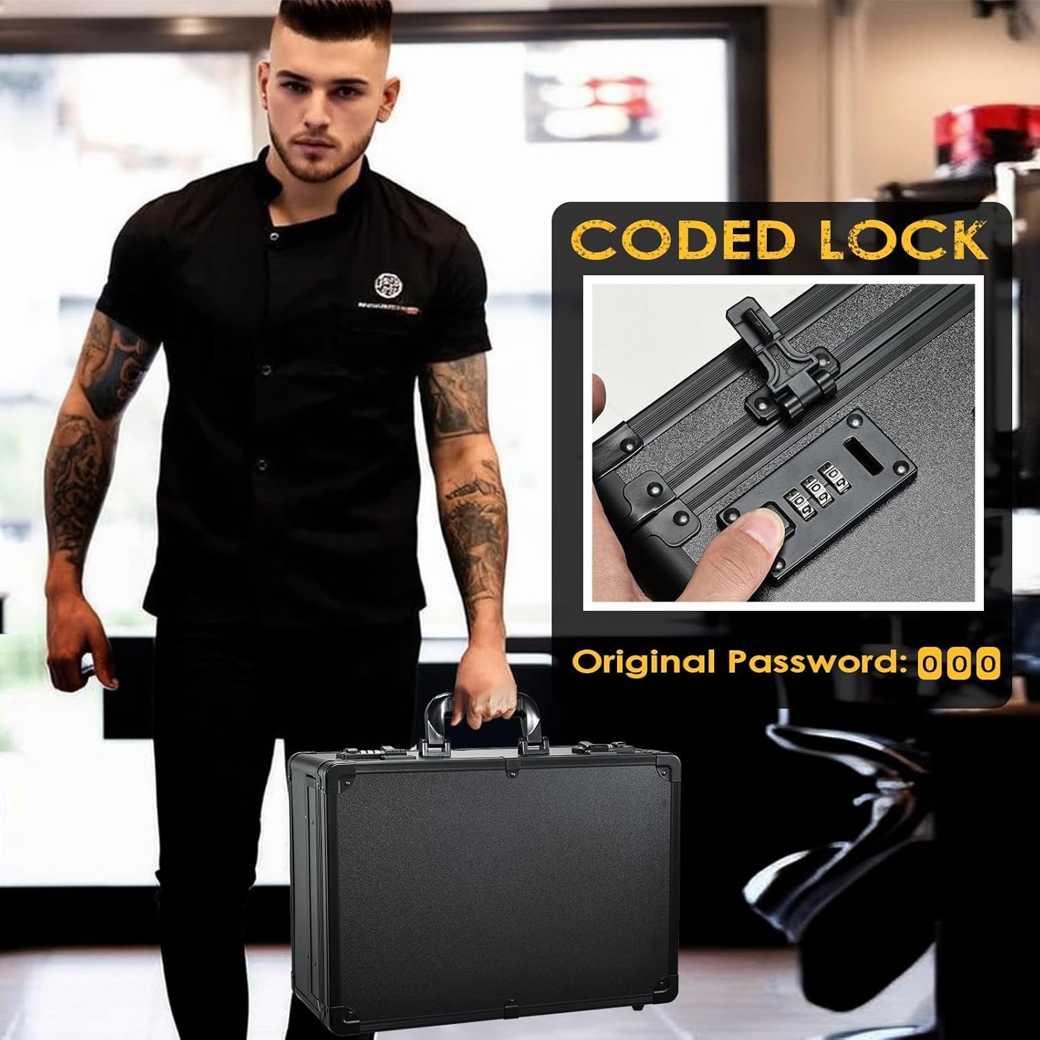 Profesional Barber Briefcase Organizer`/