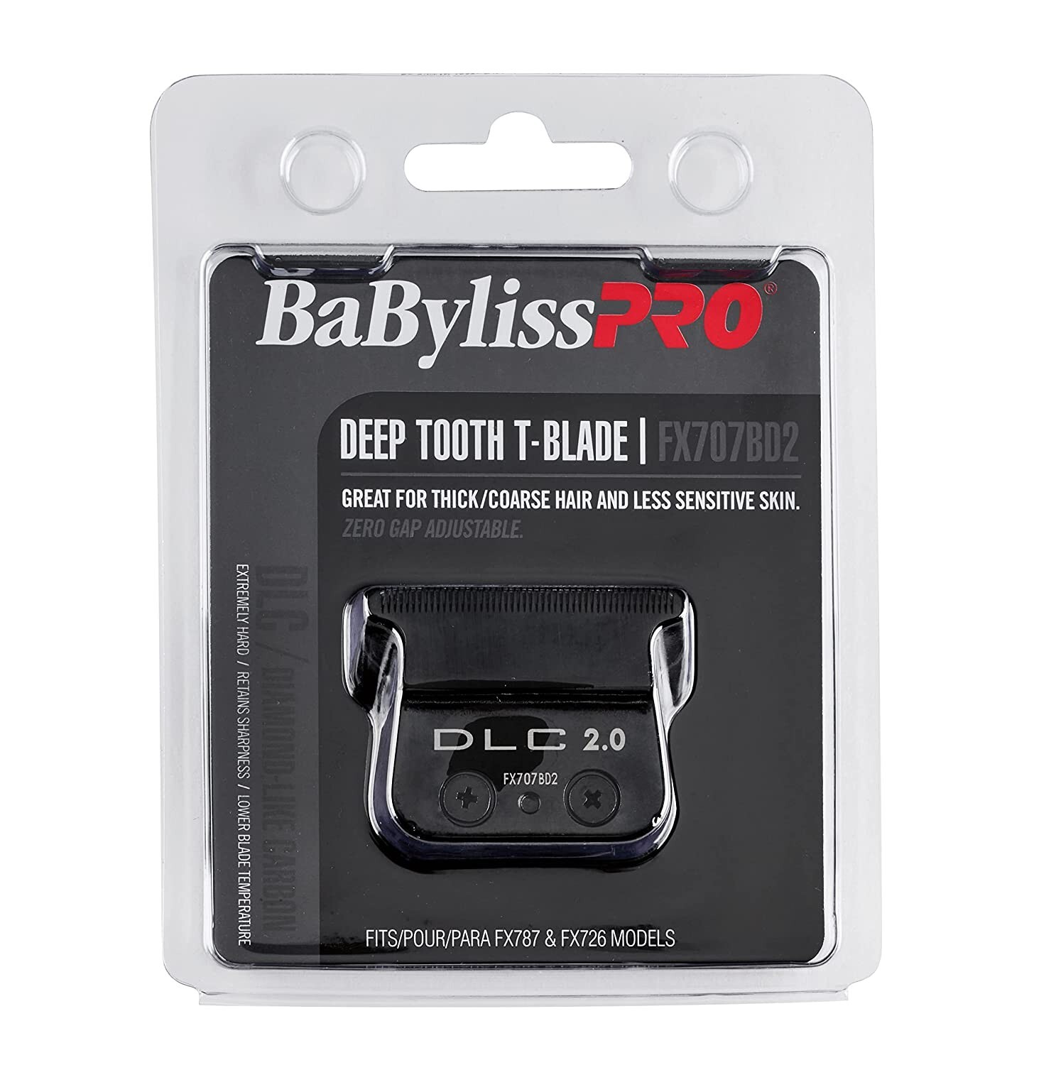 BaByliss PRO FX707BD2 Replacement DLC T-Blade Deep Tooth 2.0MM for FX787 & FX726