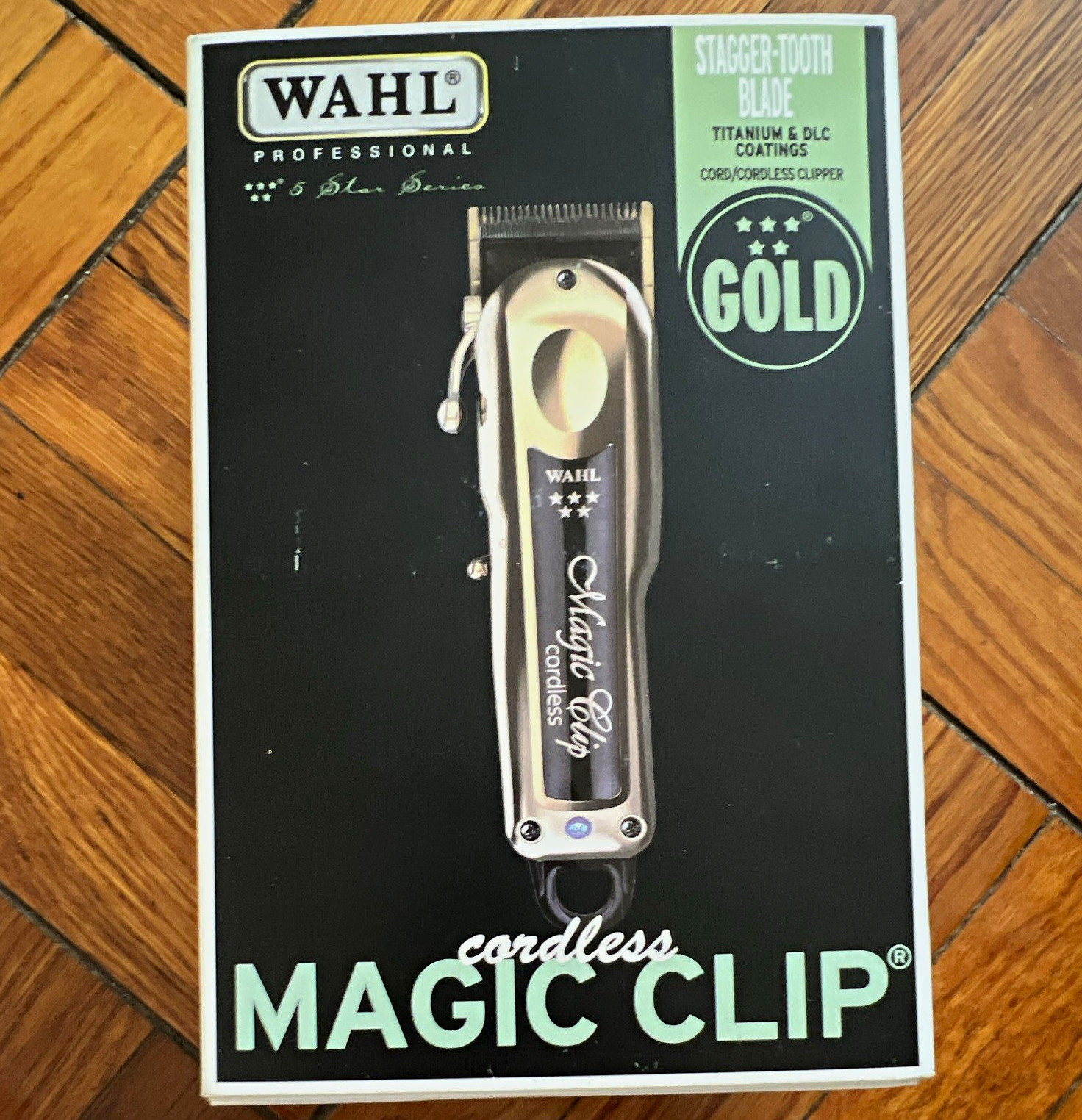 Wahl Cordless Magic Clip Hair Clipper, Gold/Black, Hair Guards #1006