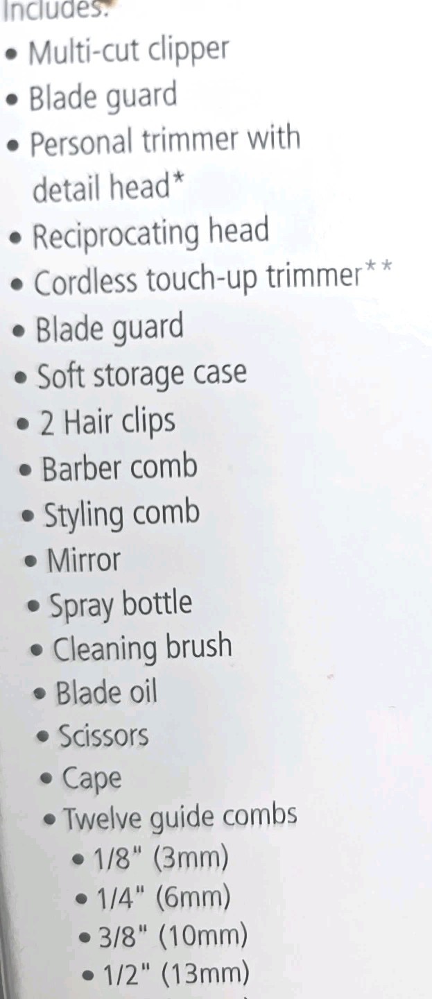 WAHL 79524-3001P Silver Black Corded Electric Clipper Home Barber Kit new in box