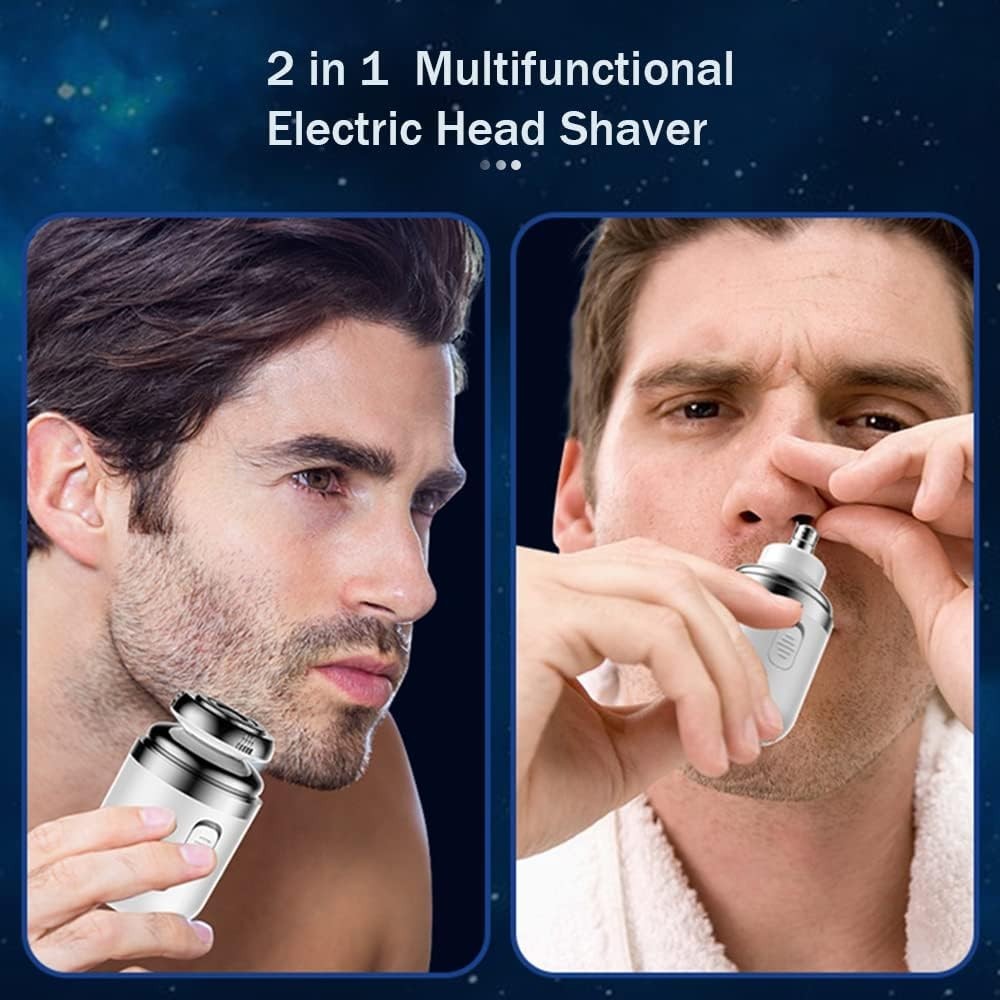 2 in1 Mini Portable Electric Travel Shaver-for Men USB Rechargeable Shaver Razor