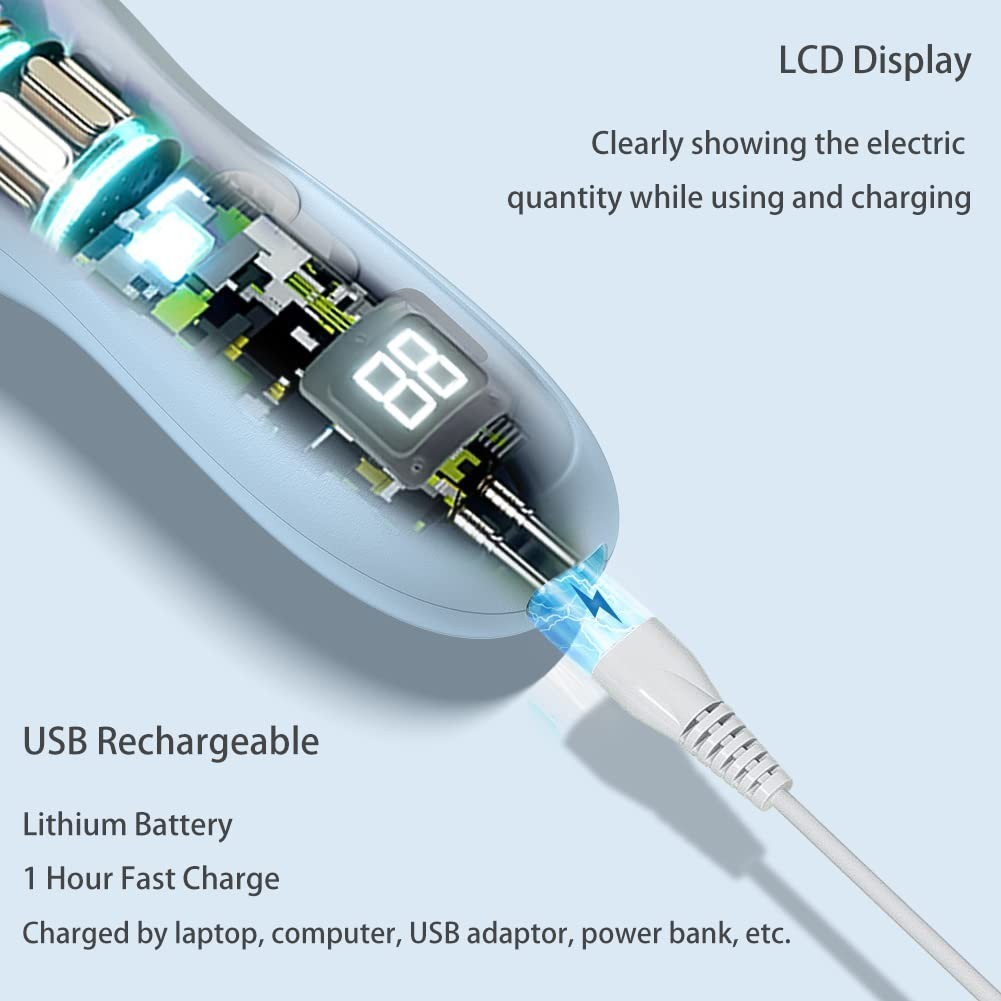 Quiet Baby Hair Clippers – Waterproof Rechargeable Cordless Trimmer for Kids, LC