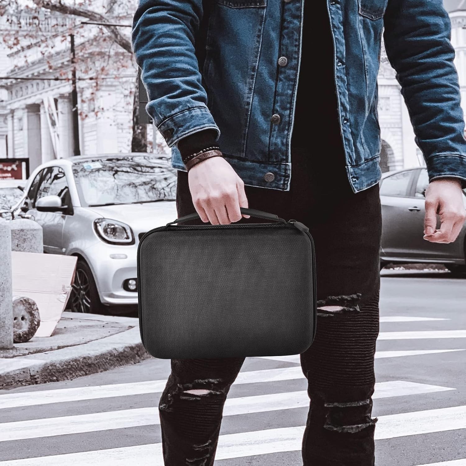 Large Storage Case for Hair Clippers and Beard Trimmers with Shoulder Strap