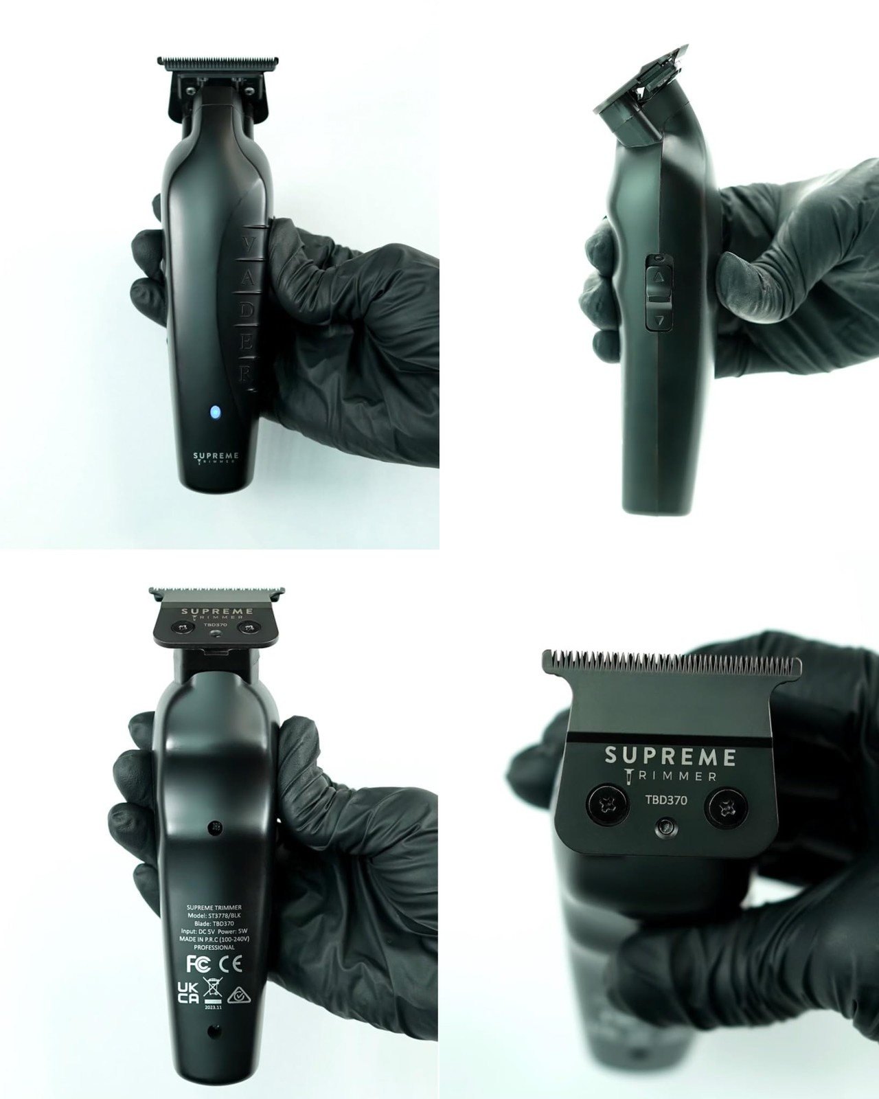 Pro Grade Cordless Black Hair Trimmer With Dlc T Blade And 210 Min Runtime