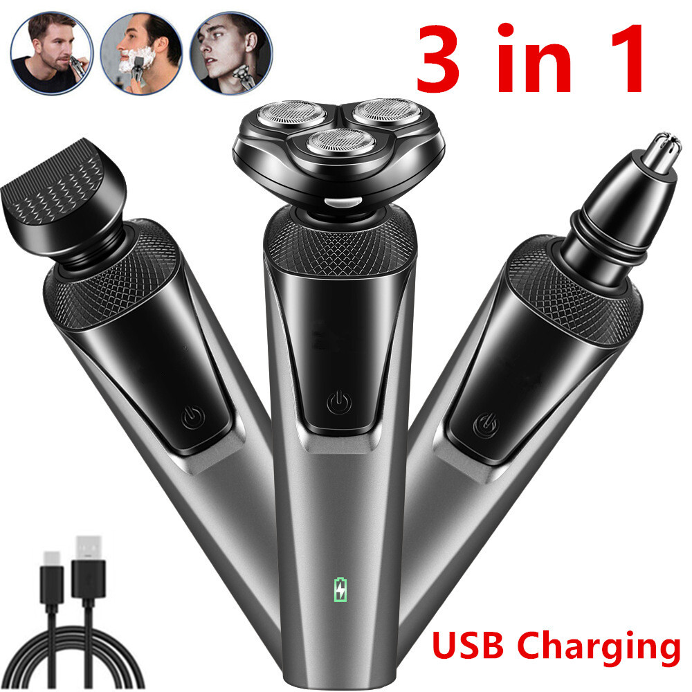 Electric Shaver Rechargeable Razor Wet Dry Nose Beard Trimmer For Men Waterproof
