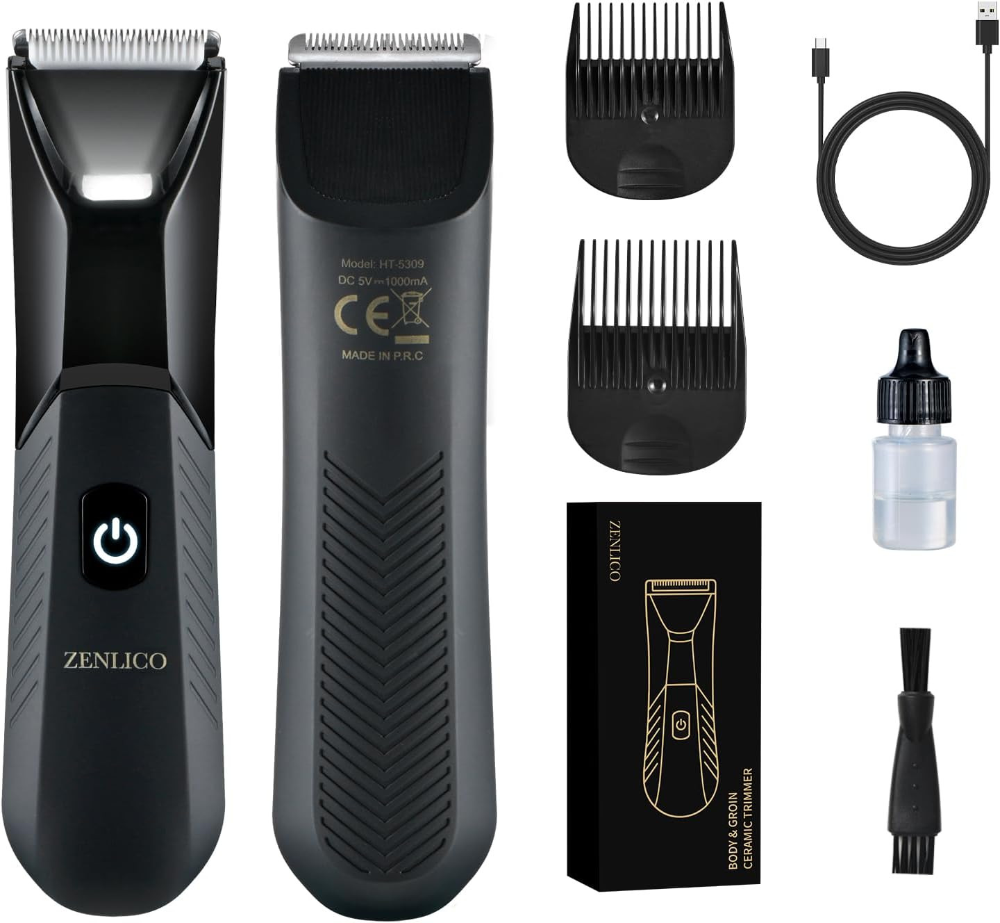 Manscape Body Hair Trimmer, Rechargeable Pubic Hair Trimmer for Men | Ceramic Bl
