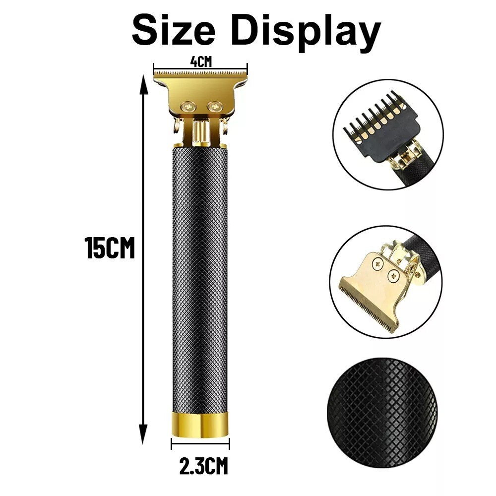 Men Portable Electric Hair Trimmer Cordless Clippers Beard Shaver Cutting LED