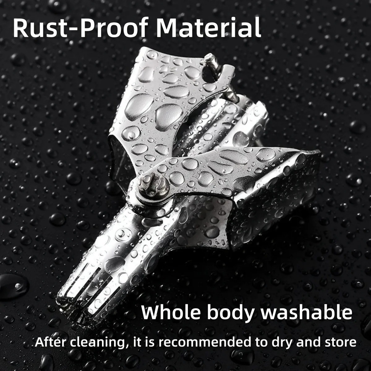 Stainless Steel Nose Hair Trimmer – Manual, Washable & Travel-Friendly for Men