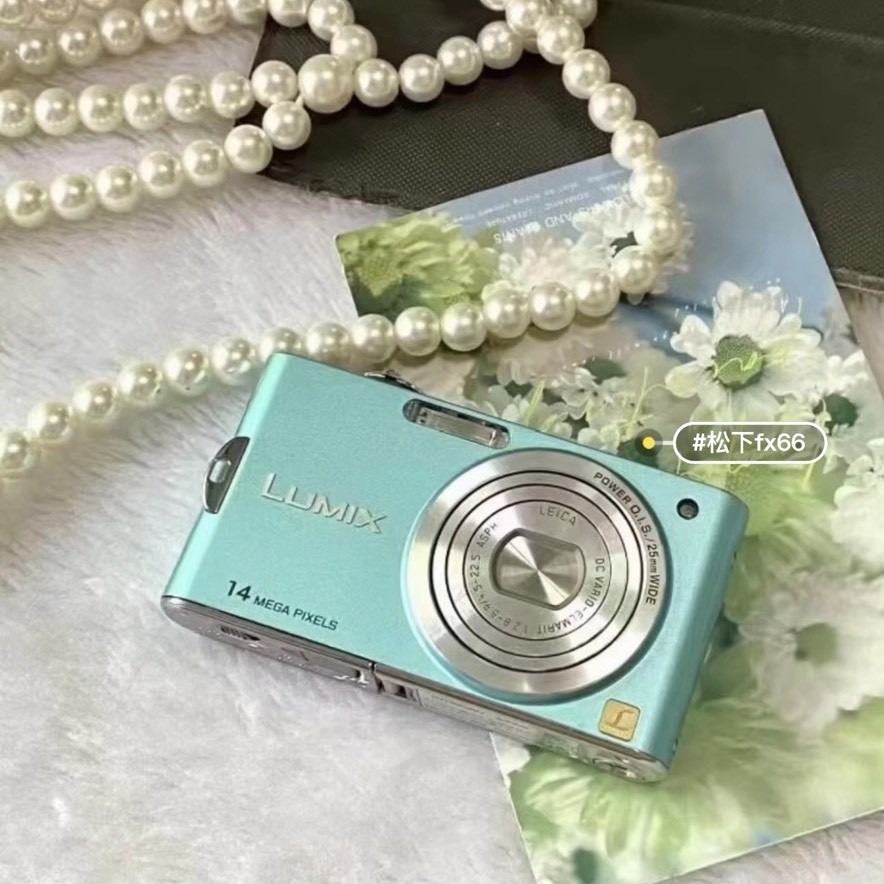Used Panasonic Lumix FX66 Blue Digital Camera Compact Point Shoot 1Pc