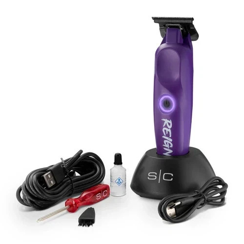 StyleCraft SC422P Reign Digital Brushless Motor Cordless Trimmer – Purple