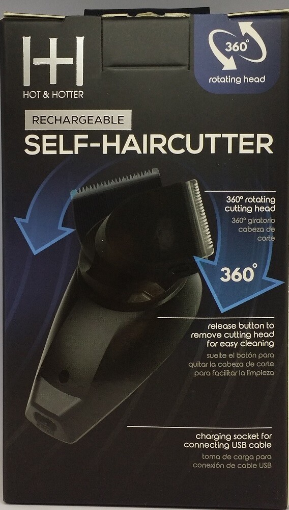 Hot and Hotter Rechargeable Self Hair Cutter 360° Rotating Head