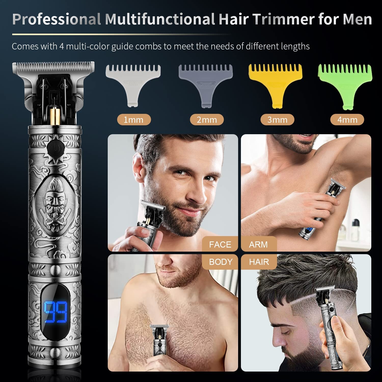 Hair Clippers for Men with Blade, Professional Hair Trimmer for Barber, T-Bla…